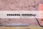 短视频运营网站（短视频运营app）