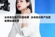 沧州竞价账户托管收费  沧州竞价账户托管收费标准文件