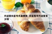 代运营抖音号方案费用  抖音账号代运营多少钱