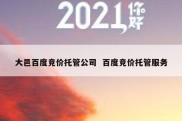 大邑百度竞价托管公司  百度竞价托管服务