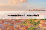 sem竞价托管服务商  竞价网站托管