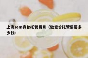 上海sem竞价托管费用（做竞价托管需要多少钱）