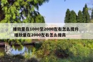 播放量在1000至2000左右怎么提升  播放量在2000左右怎么提高
