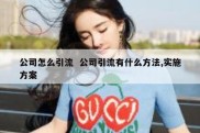 公司怎么引流  公司引流有什么方法,实施方案