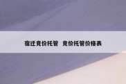 宿迁竞价托管  竞价托管价格表