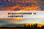 独立站tiktok引流真实现状  tiktok独立站转化率