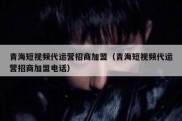 青海短视频代运营招商加盟（青海短视频代运营招商加盟电话）