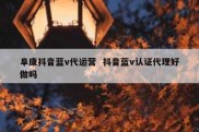 阜康抖音蓝v代运营  抖音蓝v认证代理好做吗