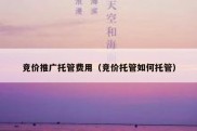 竞价推广托管费用（竞价托管如何托管）