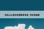河北sem竞价托管联系电话  河北竞拍网