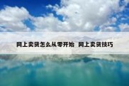网上卖货怎么从零开始  网上卖货技巧
