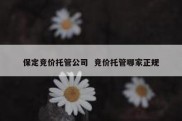 保定竞价托管公司  竞价托管哪家正规
