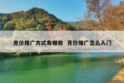 竞价推广方式有哪些  竞价推广怎么入门