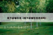 线下店铺引流（线下店铺引流违法吗）