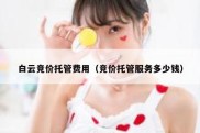 白云竞价托管费用（竞价托管服务多少钱）