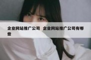 企业网站推广公司  企业网站推广公司有哪些