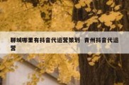 聊城哪里有抖音代运营策划  青州抖音代运营