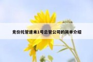 竞价托管速来1号总管公司的简单介绍