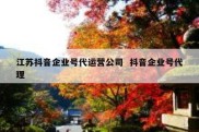 江苏抖音企业号代运营公司  抖音企业号代理