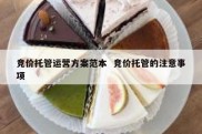 竞价托管运营方案范本  竞价托管的注意事项