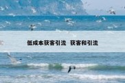 低成本获客引流  获客和引流