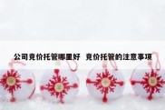 公司竞价托管哪里好  竞价托管的注意事项