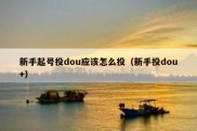 新手起号投dou应该怎么投（新手投dou+）
