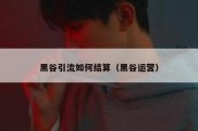 黑谷引流如何结算（黑谷运营）