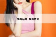 矩阵起号  矩阵做号