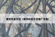 餐饮抖音引流（餐饮抖音引流推广文案）
