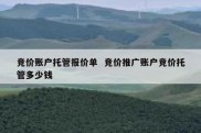 竞价账户托管报价单  竞价推广账户竞价托管多少钱
