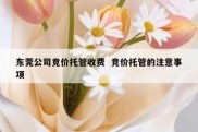 东莞公司竞价托管收费  竞价托管的注意事项