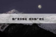 推广竞价排名  竞价推广竞价