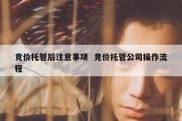 竞价托管后注意事项  竞价托管公司操作流程