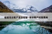 福建竞价账户竞价托管  竞价账户托管费用