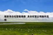 搜索竞价托管服务商  竞价托管公司操作流程