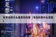 石景山区什么是竞价托管（竞价托管什么意思）