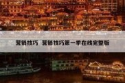 营销技巧  营销技巧第一季在线完整版