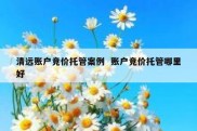 清远账户竞价托管案例  账户竞价托管哪里好