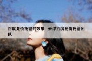 百度竞价托管的效果  云浮百度竞价托管团队