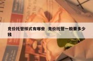 竞价托管样式有哪些  竞价托管一般要多少钱