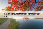 北京竞价托管案例分析报告  北京竞价托管公司