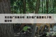 竞价推广效果分析  竞价推广最重要几个数据分析