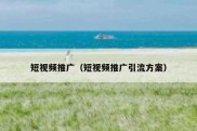 短视频推广（短视频推广引流方案）