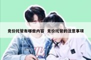 竞价托管有哪些内容  竞价托管的注意事项
