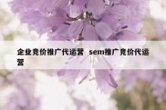 企业竞价推广代运营  sem推广竞价代运营