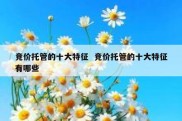 竞价托管的十大特征  竞价托管的十大特征有哪些