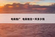 电商推广  电商推流一天多少钱