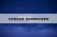 沙河竞价托管  竞价托管的注意事项
