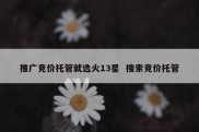 推广竞价托管就选火13星  搜索竞价托管